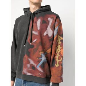 AMBUSH Graphic Print Drawstring Hoodie Men MULTICOLOR Sweaters & Cardigans